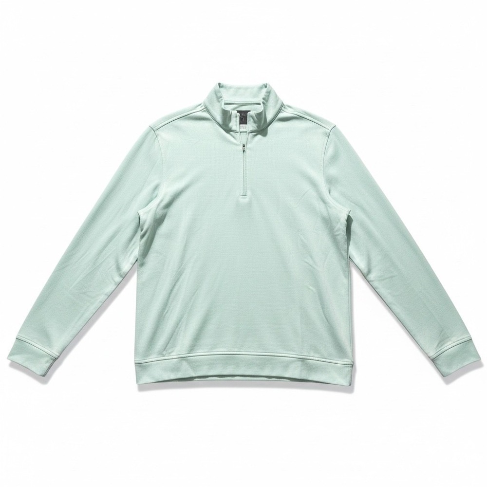 Greg Norman Mens Quarter Zip Pullover Shirt M Aqua Blue Play Dry Golf Casual - Picture 2 of 9